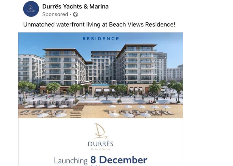 Nis shitja e apartamenteve në Portin e Durrësit  çmimi nga 110 mijë euro